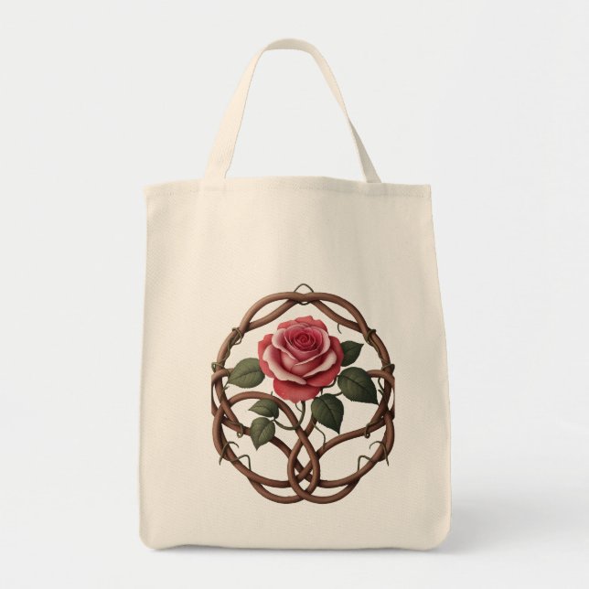 Bolsa Tote Tote Bag - Rosa impresso (Frente)