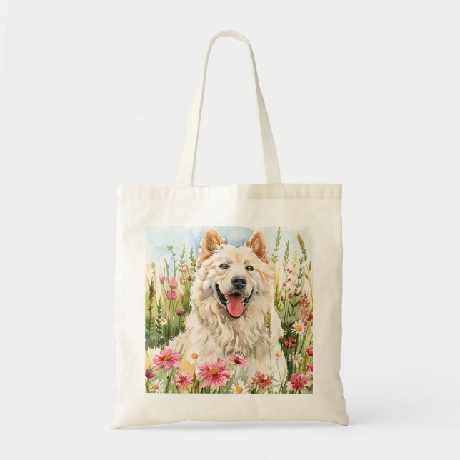 Bolsa Tote Tote Bag – Samoyed Canvas Dog Lover Bag (Frente)