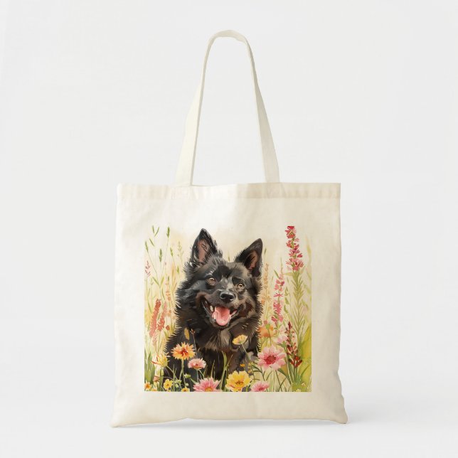 Bolsa Tote Tote Bag – Schipperke Canvas Dog Lover Bag (Frente)