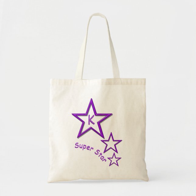 Bolsa Tote Tote Bag - Super Estrela em Roxo (Frente)