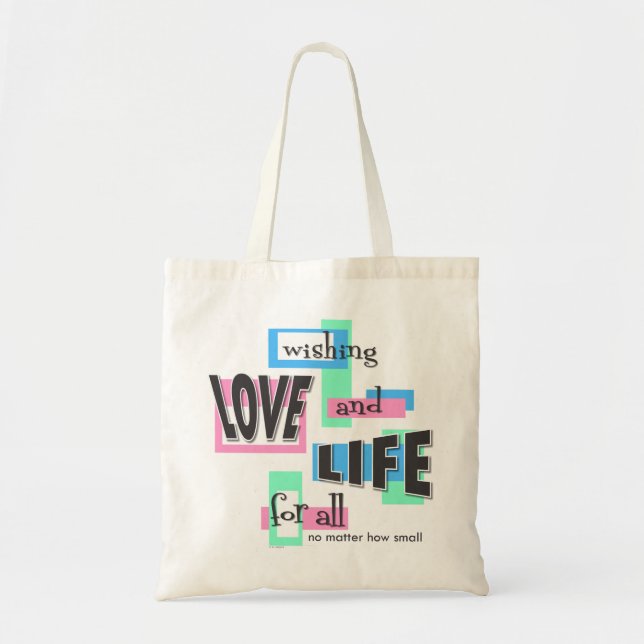 Bolsa Tote Tote bag to share your pro-life beliefs. (Frente)