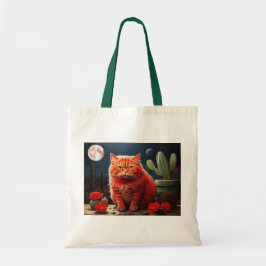 Bolsa Tote Tote Bag with Cat Illustration