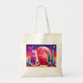 Bolsa Tote Tote Bag with Cat Illustration