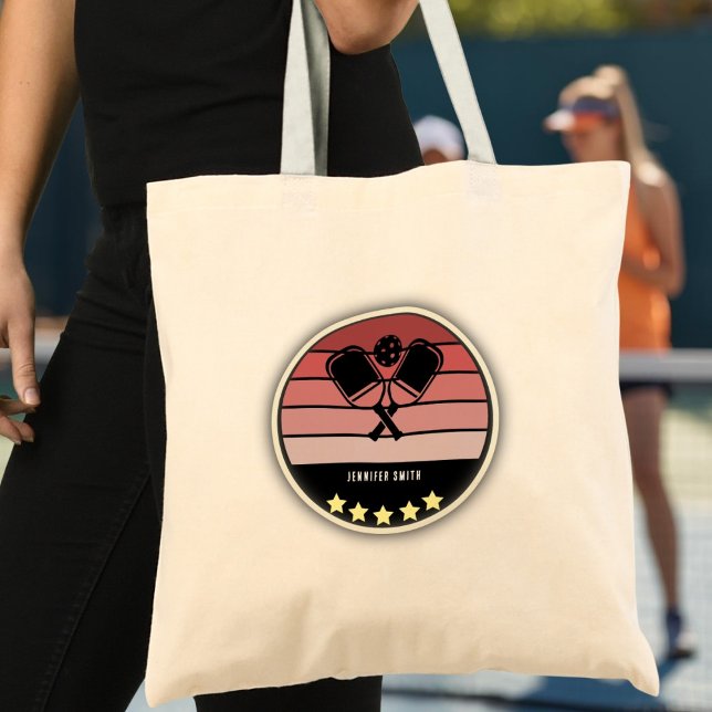 Bolsa Tote Tote de acoplamento do Seletor de Pickleball Escam (Blush Pickleball Paddle Tote Bag)