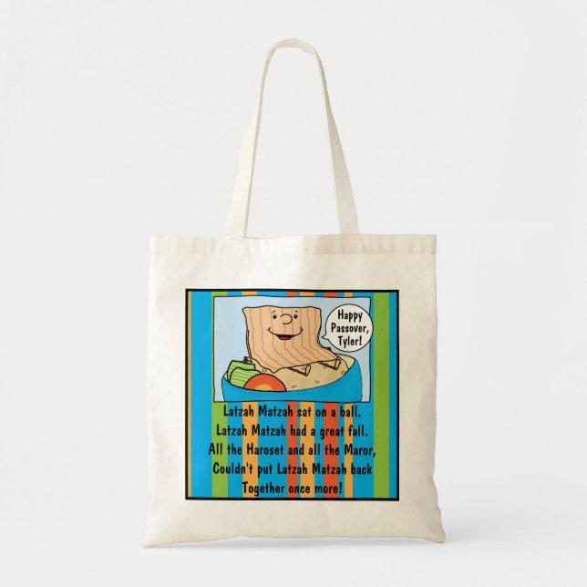 Bolsa Tote Tote de Passover Tote Bag Engraçado Toque de Seder (Frente)