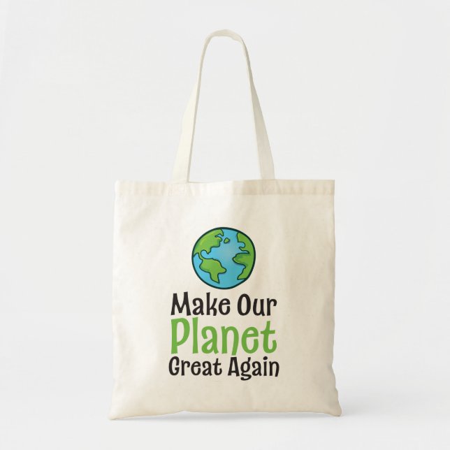 Bolsa Tote Tote do Orçamento do Planeta Grande Novamente (Frente)