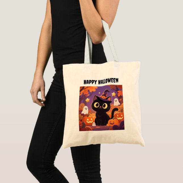 Bolsa Tote Tote Happy Halloween (Frente (produto))