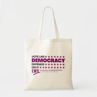 Bolsa Tote Tote Roxo Vote Como Se a Democracia Dependesse Dis