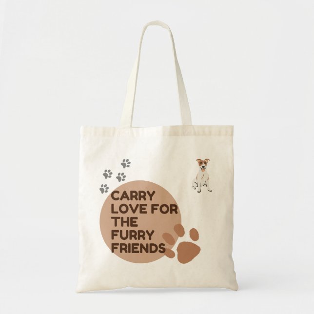 Bolsa Tote Totebag para Amantes de os animais (Frente)