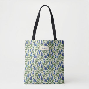 Bolsa Tote Tótega Floral de Lupino Azul do Texas