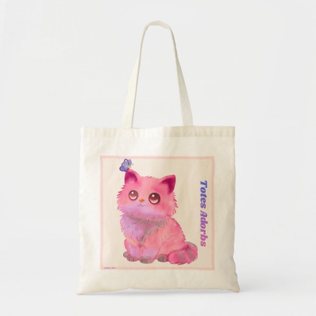 Bolsa Tote Totes Adorbs - Gato/Borboleta (Frente)