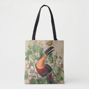 Bolsa Tote Toucan Jungle Tropical Bird Beauful Antiguidade