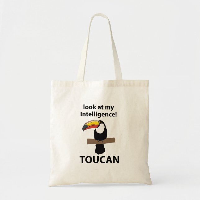 Bolsa Tote Toucan Toco Pássaro Engraçado  (Frente)