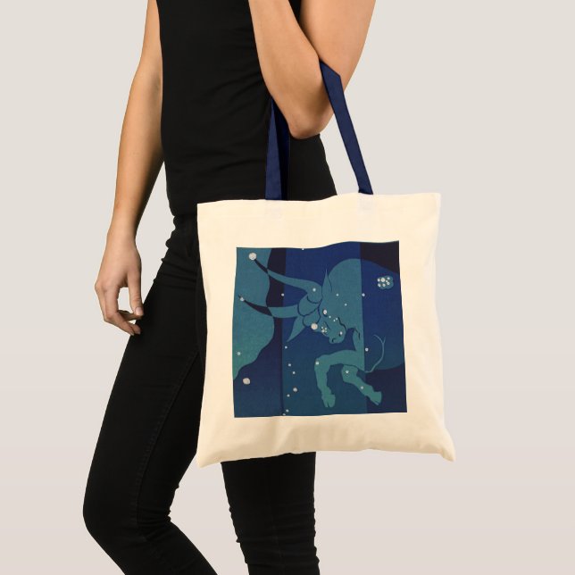 Bolsa Tote Touro Constelação do Touro Zodíaco Astrologia Vint (Frente (produto))