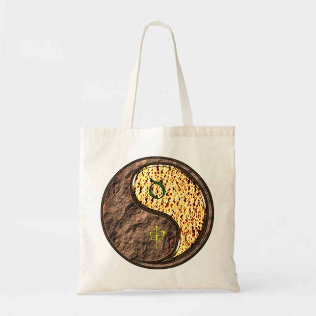 Bolsa Tote Touro & Macaco de Fogo (Frente)