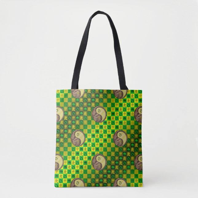 Bolsa Tote Touro & Macaco de Metal (Frente)