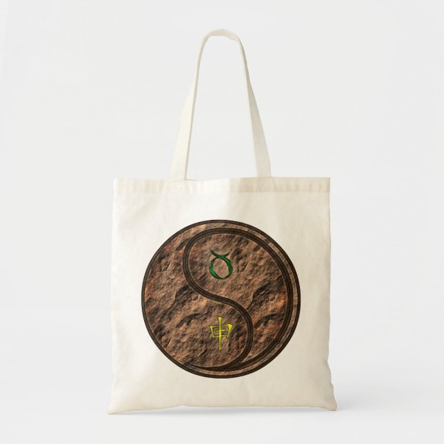 Bolsa Tote Touro & Macaco de Terra (Frente)