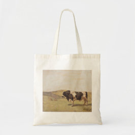 Bolsa Tote Touro numa paisagem suíça (por Ferdinand Hodler)