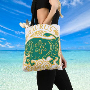 Bolsa Tote Touro Signo do Zodíaco em um