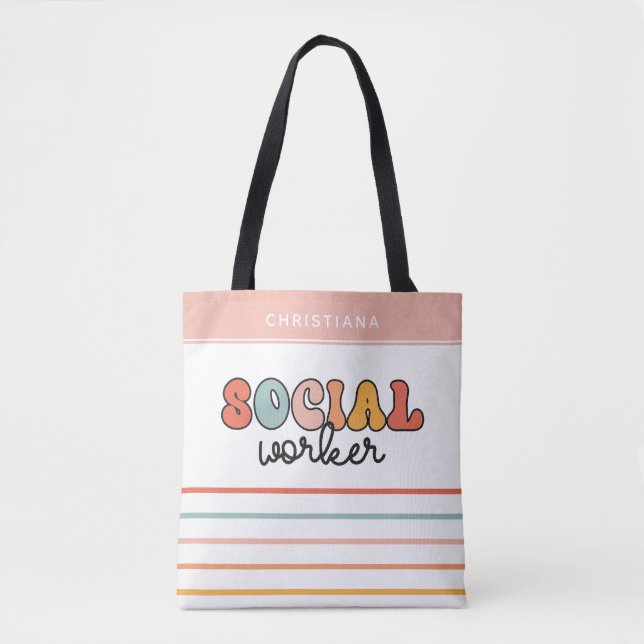 Bolsa Tote Trabalhador Social Retroativo Personalizado (Frente)