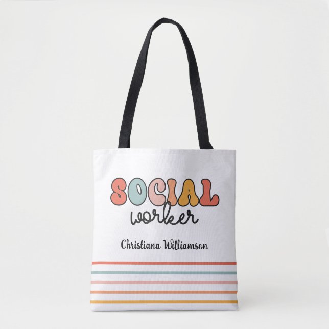 Bolsa Tote Trabalhador Social Retroativo Personalizado (Frente)