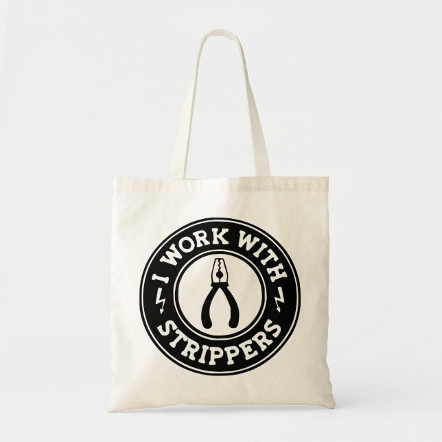 Bolsa Tote Trabalho com strippers #USAPatriotGraphics © (Frente)