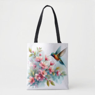 Bolsa Tote Trabalho de arte de pássaro-primavera