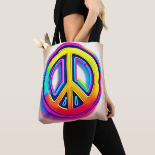 Bolsa Tote Trabalho de arte de Paz Vibrante