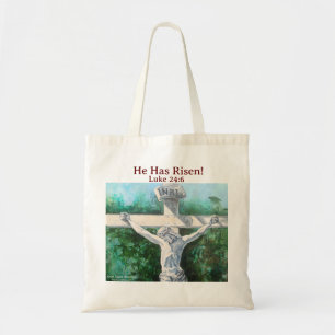 Bolsa Tote Trabalho de Arte Original Cristão/Ele Aumentou! Pá