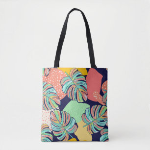 Bolsa Tote Trabalho de arte Tropical: Monstera Design