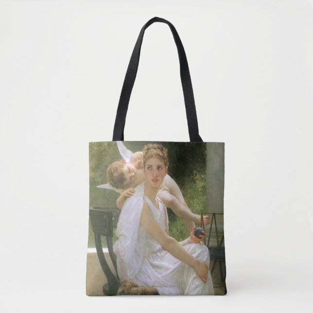 Bolsa Tote Trabalho interrompido por Bouguereau, Angel Portra (Frente)