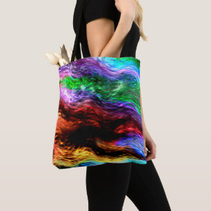 Bolsa Tote Traços coloridos esticados parecem fogo