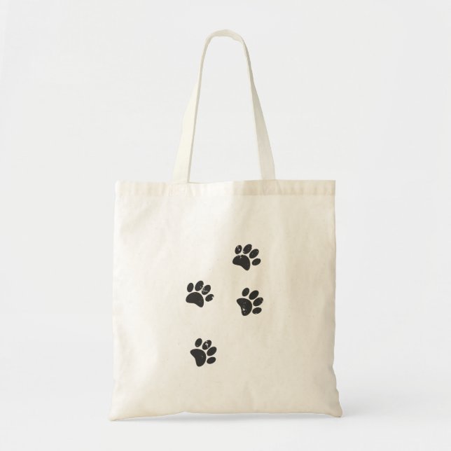 Bolsa Tote Traços de Traços de Cachorro Distressos (Frente)