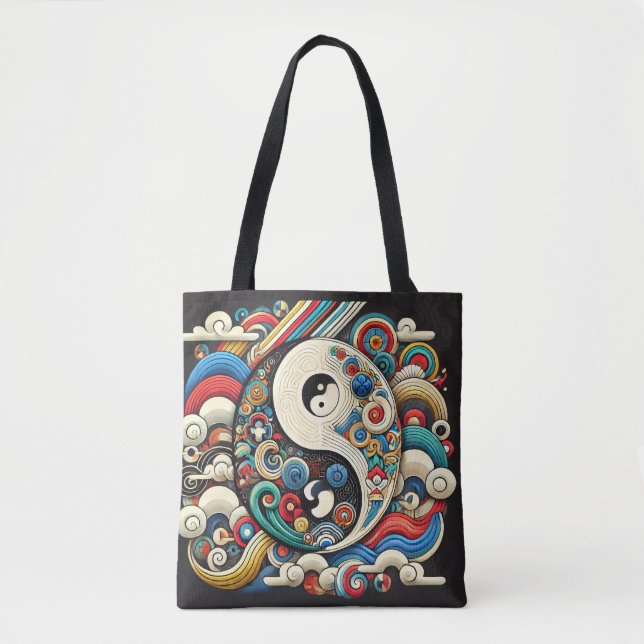 Bolsa Tote tradição coreana Taegeuk (Frente)