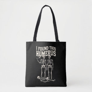 Bolsa Tote Traje Engraçado de Esqueleto de Halloween com Úmer