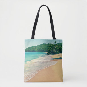Bolsa Tote Tranquil Tropical Island Beach