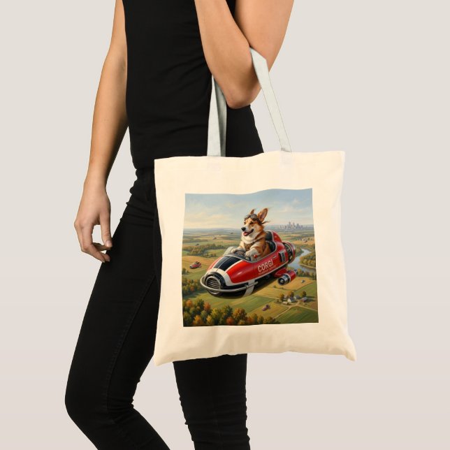 Bolsa Tote Transportador de Corgi (Frente (produto))