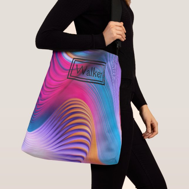 Bolsa Tote Transversal - Arte Abstrata (Close Up)
