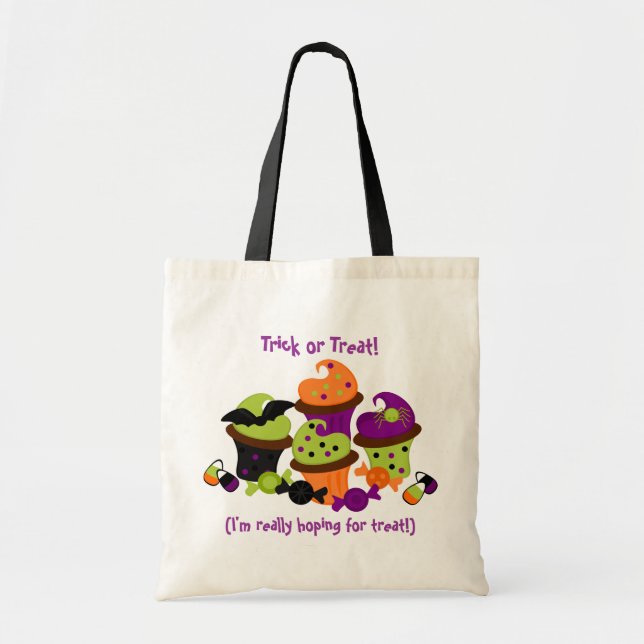 Bolsa Tote Tratamentos de Halloween (Frente)
