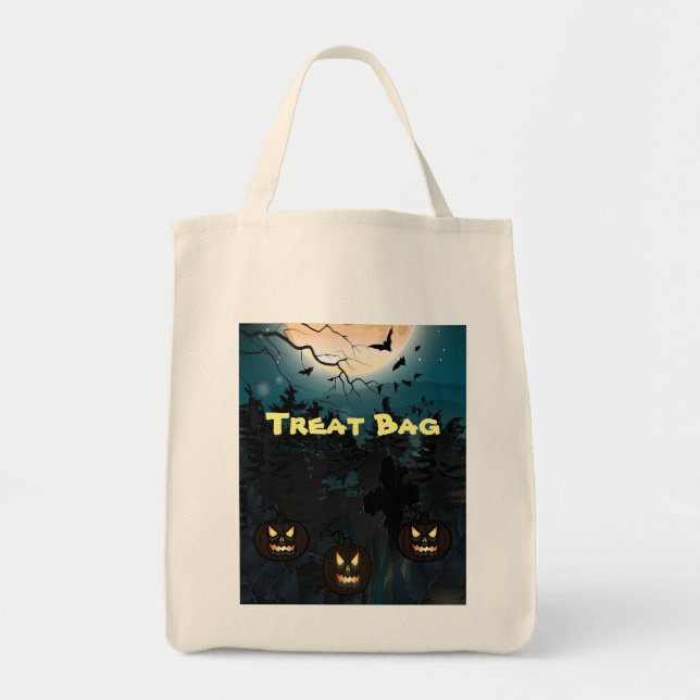 Bolsa Tote Trate Bag para o Halloween (Frente)