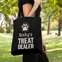 Bolsa Tote Trate um amante engraçado de cães do Dealer