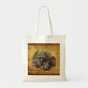 Bolsa Tote Trator Antigo de Fazenda Celeiro Abandonado