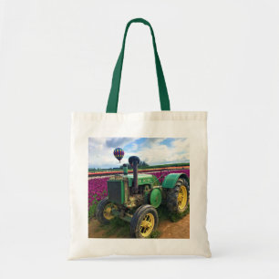 Bolsa Tote Trator Verde em Tulip Field, Oregon