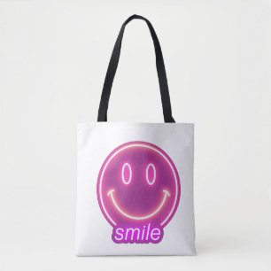 Bolsa Tote Travesseiro de Rosto Sorridente Fofo – Decoração d