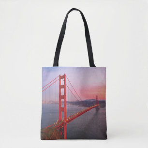 Bolsa Tote Travesseiro decorativo da ponte ouro