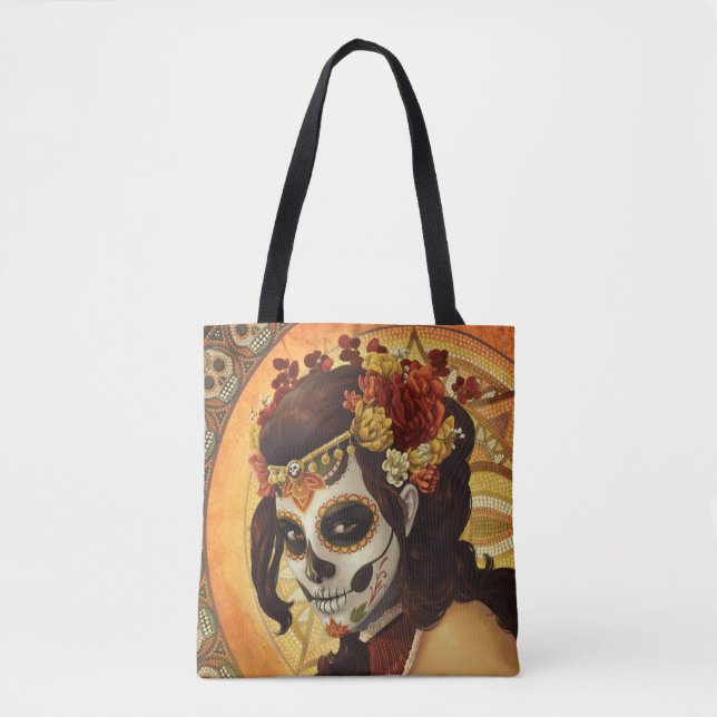 Bolsa Tote Travesseiro decorativo Dia De Los Muertos (Frente)