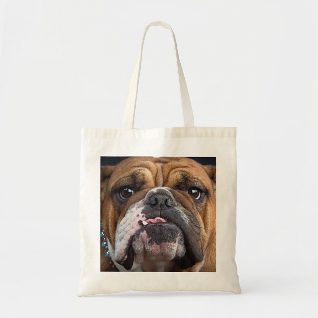 Bolsa Tote Travesseiro decorativo Inglês Bulldog (Frente)
