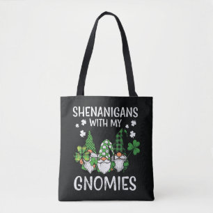 Bolsa Tote Travessuras do Dia de São Patrício com Gnomies Gno