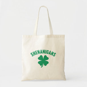 Bolsa Tote Travessuras Shamrock Dia de São Patrício Retro
