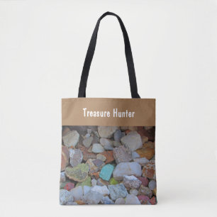 Bolsa Tote Treasure Hunter Rock Collection Stone Rockhound